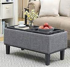 Shop for storage ottoman coffee table with trays at bed bath & beyond. Amazon Com Storage Ottoman Coffee Table Modern Eco Friendly With Reversible Tray Tops Kitchen Storage Ottoman Coffee Table Coffee Table Ottoman Coffee Table
