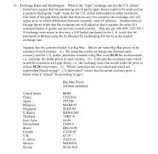 Share in global gross domestic product (gdp). 16 Exchange Rates And Hamburgers What Is The Chegg Com