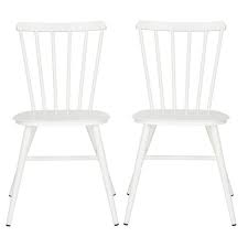 Rounding out the design, the gently contoured seat offers added comfort and support. Safavieh Chester Matte White Stackable Metal Outdoor Dining Chair 2 Pack Pat3000a Set2 The Home Depot