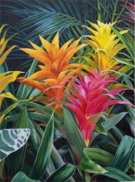 Bold Botanical Acrylic Painting Painting Of Tropical Plant By Carol Sims Tropical Art Plant Painting Tropical Painting