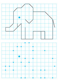 Un ballon bleu, une balle bleue). Dessins Sur Quadrillage Tidou Fr