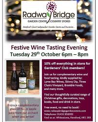 Festive Wine Tasting Evening Join Us Tomorrow For Our Wine Tasting Evening Here At Radway Bridge Tuesday Wine Tasting Evening Food Tasting Wine Tasting