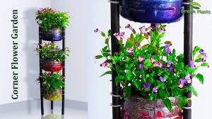 The things must be considering when making. Try This Flower Garden For Empty Corner Decoration Using Waste Materials Flower Pot Green Plants Youtube