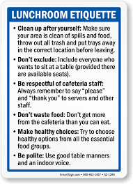 Year 1289 (mcclxxxix) was a common year starting on saturday (link will display the full calendar) of the julian calendar. Lunchroom Etiquette Sign Sku S2 1289