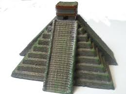 Mayan Temple Models Chichen Itza Hand Painted For Crafts Games Toys Dioramas Chichen Itza Aztec Temple Temple Drawing
