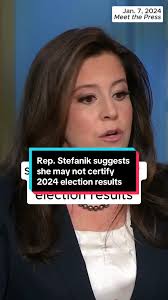 Rep. Elise Stefanik, a #Trump ally, refuses to commit to certifying  #2024election results while doubling down