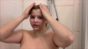 Shower routine nude