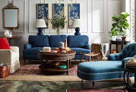 The company offers home decor, arts, books, decorative accessories, floor coverings, mirrors, rugs, and housewares. One Kings Lane Home Decor Luxury Furniture Design Services One Kings Lane Luxury Furniture Design Blue Couch Room Vintage Living Room