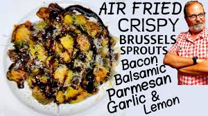 2 pound brussels sprouts, trimmed and halved. How To Air Fry Crispy Brussels Sprouts Balsamic Bacon Garlic Parmesan Lemon Ninja Max Xl Youtube
