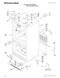 Kitchenaid refrigerator kfcs22evms 7 manual to ensure proper ventilation for your refrigerator, allow for a 1/2 (1.25 cm) space at the top and behind the refrigerator. Kitchenaid Kfcs22evms7 Bottom Mount Refrigerator Parts Sears Partsdirect