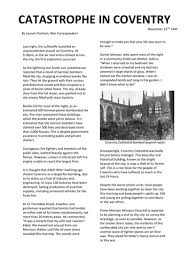 This unit of work lets ks2 pupils use drama to explore the stories behind newspaper headlines. Ww2 The Blitz In Coventry Newspaper Article Ks2 Teaching Resources