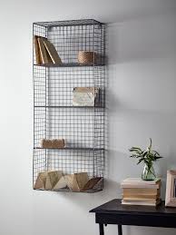 Crafted of hardwood planks in distressed finish, the rack includes 6 decorative metal coat hooks. New Wire Wall Rack Large Home Decor Home Decor Accessories Vintage Industrial Decor
