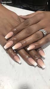 Simple Black And Clear Nails Pin By Cindys Random Drawings On Screenshots Simple Acrylic Nails Ombre Acrylic Nails Glow Nails