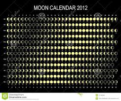 Moon Calendar 2012 Stock Vector Illustration Of Phase