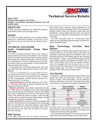 Oil Filters Correlation Between Particle Size And Engine Wear