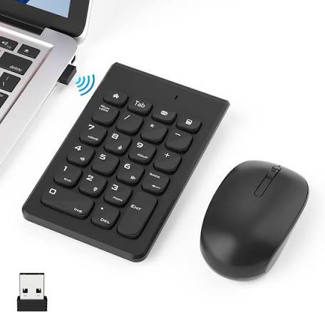 Amazon.com: Combo de teclado numérico inalámbrico de 2.4 GHz y mouse - Teclado  numérico USB de 22 teclas, teclado numérico inalámbrico de contabilidad  financiera portátil, teclado numérico inalámbrico para : Electrónica