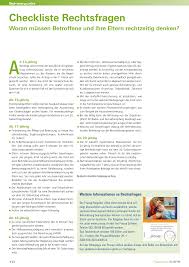 Ab wann sollten kinder sprechen. Checkliste Rechtsfragen Rosenfluh Ch