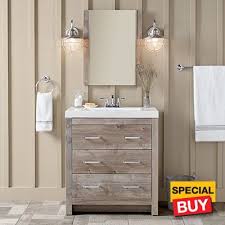 Just make sure you've got enough room for the deck mounted faucet to go along with it. 30 Woodbrook Home Depot Bathroom Vanity Small Bathroom Vanities Home Depot Bathroom