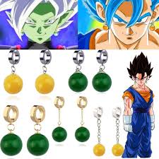 1Pair Anime Dragon Ball Z Earrings Takerlama Super Vegetto Potara Earrings  Black Son Goku Zamasu Earrings for Women Men Jewelry - AliExpress