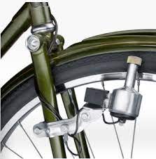 The top of the dynamo touches the tire's rim, which spins when the bicycle starts moving. Nokia Bicycle Charger Kit Will Influence More To Bike