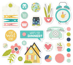 Simple Stories Collection Domestic Bliss Decorative Brads Scrapbook Stickers Printable Printable Stickers Scrapbook Stickers