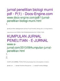 Jurnal biologi tropis colaborate with: Jurnal Penelitian Biologi Murni Pdf 3 Docx