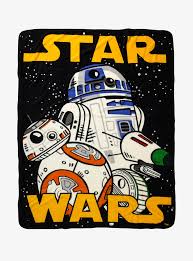 Star Wars The Rise Of Skywalker Droids Throw Blanket Star Wars Blanket Star Wars Droids Star Wars
