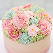 It is perfect as a birthday cake for a chocolate lover. Buttercream Flowers So Delicate On A Cake Learn How To Make This Cake At Our Workshop In London Birthday Cake With Flowers Cake Cake Decorating
