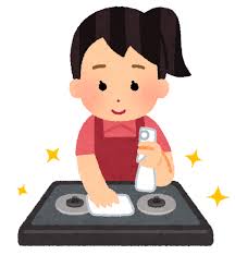 コンロの掃除のイラスト | かわいいフリー素材集 いらすとや