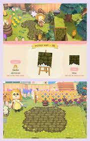 Mossy Wall Is My Favorite Wallpaper So I Made A Mossy Brick Design That Can Be Used On Simple Panels A New Animal Crossing Animal Crossing Qr Animal Crossing