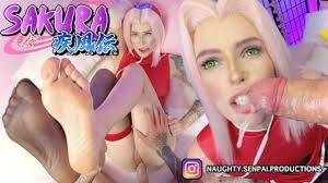 REAL LIFE HENTAI with SAKURA (Naruto Cosplay) Fucking & Foot Fetish -  Ahegao, Blowjob, Nylon Feet