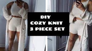 Diy Cozy Knit 3 Piece Lounge Set Youtube