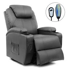 Free 2 Day Shipping Buy Walnew Power Lift Recliner With Massage And Heat Gray Faux Leather At Walmart Com Lift Recliners Sofa Seats Power Recliners