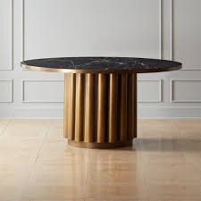 Cypher Black Marble Dining Table Reviews Cb2 In 2020 Dining Table Marble Brass Dining Table Marble Dining