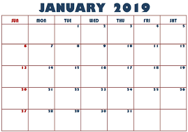 Calendar January 2019 Printable Template Best Calendar Printable January 2019 Calendar Printable Template Calendar Printables Excel Calendar Calendar Word