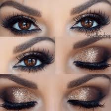 5 Ways To Make Brown Eyes Pop Brown Eyes Pop Gold Smokey Eye Holiday Makeup Looks