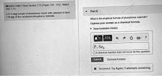 A 45 2 Mg Sample Of Phosphorus Reacts With Selenium To Form 131 6 Mg Of The  Selenide Determine The - Youtube