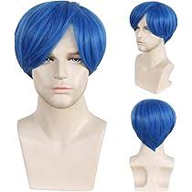 Amazon.com: IEBIYO Mens Blue Wig Joy Short Blue Cosplay Wig Boys Blue Anime  Heat Resistant Hair for Halloween Party Costume : Clothing, Shoes & ...