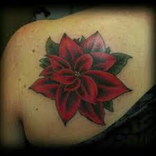 Poinsettia Tattoo December In 2020 Tattoos Shoulder Tattoo Maple Leaf Tattoo
