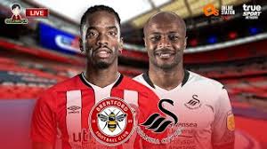 สวอนซี เกือบมอบโชคให้กับ เบรนท์ฟอร์ด เสียแล้วจากที่บอลโด่งมาแล้ว เกฮี โหม่งเสยไม่ได้ดีด้านหลัง เอ็มเบอูโม่ ตามเก็บได้ใน. Bt8x Oj1qtadzm