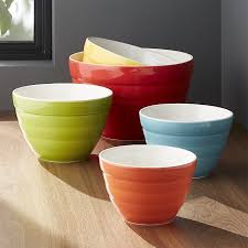 Set Of 5 Baker Nesting Bowls Crate And Barrel Nesting Bowls Bowl Plastic Crates