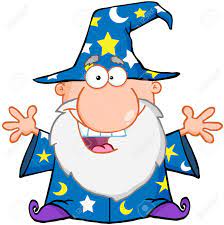 A man who is believed to have magical powers and who uses them to harm or help other people 2…. Happy Wizard With Open Arms Royalty Free Cliparts Vectors And Stock Illustration Image 18573211