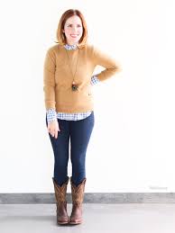 Black Jeans And Brown Cowboy Boots Style Cowboy Boots The Chic Site Casual Winter Outfits Jeans Outfit Casual Casual Dress Outfits