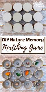 Diy Nature Memory Match Game Memory Match Game Memory Games For Kids Activities For Kids