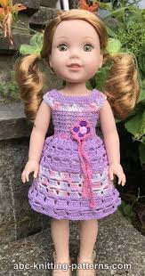 Download patons sleeveless knit shell free pattern. Abc Knitting Patterns Wellie Wishers Doll Autumn Lace Dress