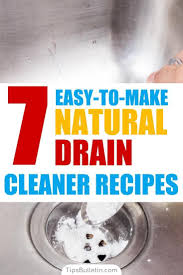 Using chemical drain cleaners has many drawbacks. 7 Easy To Make Drain Cleaner Recipes Baking Soda Drain Cleaner Baking Soda Vinegar Baking Soda Cleaner Bathroom