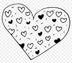Free black and white cartoons stock illustrations Black And White Hand Drawn Heart Shaped Love Vector Heart Clipart 173935 Pikpng