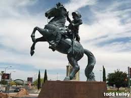 In reality, that general was of course there are statues of men on horses that are just standing still. El Paso Erects Enormous Man On Horse Statue Ducks Controversy Roadside America