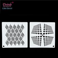 Eine originelle wandgestaltung mit schablonen. 6 Zoll Geometrie Welle Diy Handwerk Werkzeug Kuchen Schablone Backen Dekoration Wand Malerei Formen Album Dekorative Prage Papier Karten Cake Stencil Tool Cakebaking Decoration Aliexpress