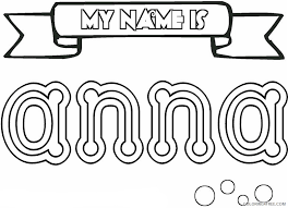 Three types of paper for all types of people. Name Coloring Pages Anna Coloring4free Coloring4free Com